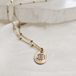 Load image into Gallery viewer, Oval Bitcoin Medallion on Dotted Chain