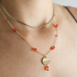 Load image into Gallery viewer, Round Bitcoin Medallion With Orange CZ Accents