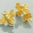 Load image into Gallery viewer, Honey Bee Stud Earrings • Bee Jewelry • Bumble Bee Studs • Nature Lover • Bee Keeper • Bee Earrings