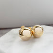 Load image into Gallery viewer, Round Stud Earrings • Gold Ball Earrings • Silver Stud Earrings • Minimalist Earrings • Round Gold Studs • Post Earring • Ball Studs