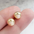 Load image into Gallery viewer, Round Stud Earrings • Gold Ball Earrings • Silver Stud Earrings • Minimalist Earrings • Round Gold Studs • Post Earring • Ball Studs