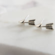 Load image into Gallery viewer, Little Arrow Earrings • Tiny Arrow Studs • Silver Arrow Studs • Tiny Boho Arrows • Festival Jewelry • Arrow Tragus Earring • Delicate Arrows