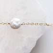 Load image into Gallery viewer, Delicate Pearl Bracelet • Tiny Coin Pearl • Minimalist Jewelry • Layering Bracelet • Bridesmaid Gift • Single Pearl • Gift For Her