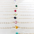 Load image into Gallery viewer, Dainty Birthstone Necklace • Tiny Gemstone • Birthday Gift • Layering Necklace • Personalized Jewelry • Delicate Gold Chain • Gift For Her