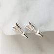 Load image into Gallery viewer, Little Arrow Earrings • Tiny Arrow Studs • Silver Arrow Studs • Tiny Boho Arrows • Festival Jewelry • Arrow Tragus Earring • Delicate Arrows