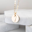 Load image into Gallery viewer, Gold Choker • Double Wrap Necklace • Long Necklace • 2 in 1 Layered • Lucky Number Disk • Personalized Stamped Pendant • Choker Wrap