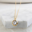 Load image into Gallery viewer, Delicate CZ Choker or Long Necklace • 2 in 1 Layering Necklace • Round Diamond Pendant • Clear Stone • Double Chain • Extra Long Necklace