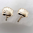 Load image into Gallery viewer, Dainty Seashell Studs • Tiny Gold Earrings • Stud Earrings • Silver Shell Studs • Minimalist • Gold Studs • Post Studs • Beachy