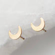 Load image into Gallery viewer, 14k Gold Crescent Moon Studs • Tiny Gold Earrings • Stud Earrings • Gold Crescent Moon Earrings • Gold Studs • Gift For Her