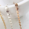 Load image into Gallery viewer, Sequin Chain Bracelet • Gold Coin Bracelet • Layering Chains • Gift For Her • Stacking Bracelet • Rose Gold Circle Chain • Minimalist