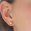 Load image into Gallery viewer, Round Stud Earrings • Gold Ball Earrings • Silver Stud Earrings • Minimalist Earrings • Round Gold Studs • Post Earring • Ball Studs