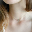 Load image into Gallery viewer, Labradorite Necklace • Single Bead Necklace • Delicate Gold Chain • Dainty Layering Necklace • Gift For Her • Stocking Stuffer