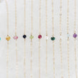 Load image into Gallery viewer, Dainty Birthstone Necklace • Tiny Gemstone • Birthday Gift • Layering Necklace • Personalized Jewelry • Delicate Gold Chain • Gift For Her