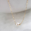 Load image into Gallery viewer, Single Pearl Necklace • Tiny Pearl • Minimalist Jewelry • Delicate Layering Necklace • Bridesmaid Gift • Gift For Her • Freshwater Pearl