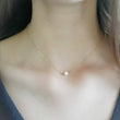 Load image into Gallery viewer, Single Pearl Necklace • Tiny Pearl • Minimalist Jewelry • Delicate Layering Necklace • Bridesmaid Gift • Gift For Her • Freshwater Pearl