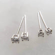 Load image into Gallery viewer, Tiny CZ Stud Earrings • Cubic Zirconia Studs • Dainty Silver Earring Studs • Delicate Sparkle Studs • Multiple Piercing Studs