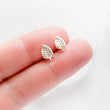 Load image into Gallery viewer, Little Leaf Studs • Tiny Leaf Earrings • Gold Leaves • Delicate Leaf Studs • Minimalist Stud Earrings • Dainty Leaf Earrings • Gift For Her