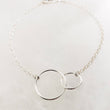 Load image into Gallery viewer, Infinity Circles Bracelet • Friendship Gift • Linked Circle Bracelet • Infinity Links • Sister Gift • Minimalist Jewelry • Delicate Bracelet