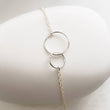 Load image into Gallery viewer, Infinity Circles Bracelet • Friendship Gift • Linked Circle Bracelet • Infinity Links • Sister Gift • Minimalist Jewelry • Delicate Bracelet