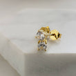 Load image into Gallery viewer, Tiny CZ Stud Earrings • Cubic Zirconia Studs • Dainty Silver Earring Studs • Delicate Sparkle Studs • Multiple Piercing Studs