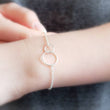 Load image into Gallery viewer, Infinity Circles Bracelet • Friendship Gift • Linked Circle Bracelet • Infinity Links • Sister Gift • Minimalist Jewelry • Delicate Bracelet