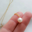 Load image into Gallery viewer, Pearl Drop Necklace • Single Freshwater Pearl • Minimalist Jewelry • Delicate Layering Necklace • Bridesmaid Gift • Gift For Her