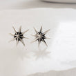 Load image into Gallery viewer, Starburst Studs • Silver Stars • Star Studs • Sterling Post Earrings • Faceted Starburst Earrings • Eight Pointed Star • Delicate Studs
