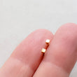 Load image into Gallery viewer, 14K Gold Tiny Cube Studs • Little Gold Studs • Delicate Square Stud Earrings • Minimalist Earrings • 14 Karat Gold Studs • Post Earrings
