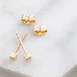 Load image into Gallery viewer, 14K Gold Tiny Cube Studs • Little Gold Studs • Delicate Square Stud Earrings • Minimalist Earrings • 14 Karat Gold Studs • Post Earrings