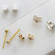 Load image into Gallery viewer, Super Tiny CZ Stud Earrings • Cubic Zirconia Studs • Dainty Silver Earring Studs • Delicate Sparkle Studs • Multiple Piercing Studs