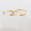 Load image into Gallery viewer, SPARKLE Hug Hoops • Thin CZ Hoops • Open Skinny Hoop • Modern Hoop Earrings • Tiny Hug Hoops • Dainty Earrings • 20g