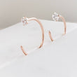 Load image into Gallery viewer, SPARKLE Hug Hoops • Thin CZ Hoops • Open Skinny Hoop • Modern Hoop Earrings • Tiny Hug Hoops • Dainty Earrings • 20g