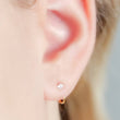 Load image into Gallery viewer, SPARKLE Hug Hoops • Thin CZ Hoops • Open Skinny Hoop • Modern Hoop Earrings • Tiny Hug Hoops • Dainty Earrings • 20g