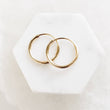 Load image into Gallery viewer, 14k Endless Hoop Earrings • Solid Gold Hoops • Thin Lightweight Hoops • Delicate Earrings • Huggie Hoops • Tiny Hoop Earrings