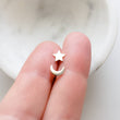 Load image into Gallery viewer, Mix & Match Crescent Moon and Star Stud Earrings • Tiny Moon and Star • Stacking Earrings • Dainty Studs • Celestial Stud Earrings