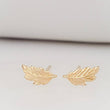 Load image into Gallery viewer, 14k Gold Feather Studs • Tiny Geather Earrings • Little Gold Feathers • Delicate Feather Studs • Minimalist Stud Earrings • Dainty Feathers