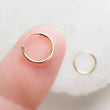 Load image into Gallery viewer, 14k Endless Hoop Earrings • Solid Gold Hoops • Thin Lightweight Hoops • Delicate Earrings • Huggie Hoops • Tiny Hoop Earrings