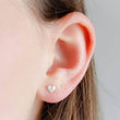 Load image into Gallery viewer, Teeny Tiny Heart Studs • Small Earring Studs • Petite Hearts • Solid Heart Posts • Simple Minimal Earrings • Sterling Silver Heart Studs