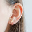 Load image into Gallery viewer, 14K Gold Lightning Bolt Studs • Dainty Lightning Bolts • Tiny Gold Studs • Thunderbolt Earrings • Lightning Earrings • Gift For Her