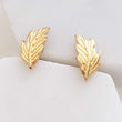 Load image into Gallery viewer, 14k Gold Feather Studs • Tiny Geather Earrings • Little Gold Feathers • Delicate Feather Studs • Minimalist Stud Earrings • Dainty Feathers