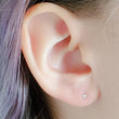 Load image into Gallery viewer, Super Tiny CZ Stud Earrings • Cubic Zirconia Studs • Dainty Silver Earring Studs • Delicate Sparkle Studs • Multiple Piercing Studs