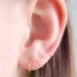 Load image into Gallery viewer, Tiny Dot Hug Hoops • 20 Gauge • Thin Dot Hoops • Open Skinny Hoop • Modern Hoops • Dainty Hug Hoops • Delicate Nose Ring • Surgical Steel