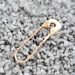 Load image into Gallery viewer, 14k Safety Pin Earring • Modern Style • Simple Gold Safety Pin • 14 Karat Gold Safety Pin Ear Wire • Minimalist Earring