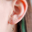 Load image into Gallery viewer, 14k Safety Pin Earring • Modern Style • Simple Gold Safety Pin • 14 Karat Gold Safety Pin Ear Wire • Minimalist Earring