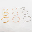 Load image into Gallery viewer, Tiny Dot Hug Hoops • 20 Gauge • Thin Dot Hoops • Open Skinny Hoop • Modern Hoops • Dainty Hug Hoops • Delicate Nose Ring • Surgical Steel