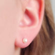 Load image into Gallery viewer, Little Pearl Studs • Freshwater Pearl Earrings • Classic Style • Simple Studs • Tiny White Pearl Studs • Delicate Pearl Earrings • June