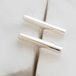 Load image into Gallery viewer, Little Modern Bar Studs • Silver Bar Earrings • Dainty Minimalist Studs • Tiny Bar Studs • Multiple Piercings