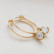 Load image into Gallery viewer, Gold Hoop & CZ Drop Earrings