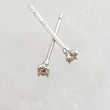 Load image into Gallery viewer, Dainty Diamond Studs • Tiny Champagne Gold Diamond Earrings • Classic Diamond Studs • Delicate Earrings • Genuine Diamonds • Full Cut
