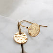 Load image into Gallery viewer, Gold Disk Earrings • Gold Coins • Hammered Disc Drops • Simple Gold Earrings • Minimalist Jewelry • Circle Earrings
